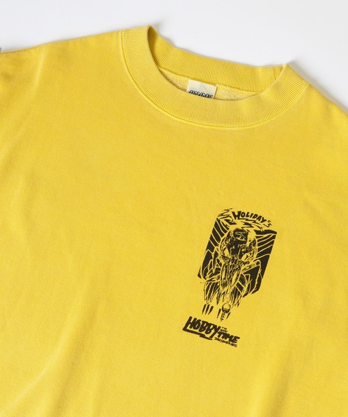 HOLIDAY(ホリデイ)の「MINI SWEAT CREW-NECK (HOBBY) ミニスウェットクルーネック (ホビー)(スウェット・レディース・イエロー/チャコールグレー・ONE SIZE)」の8枚目の写真