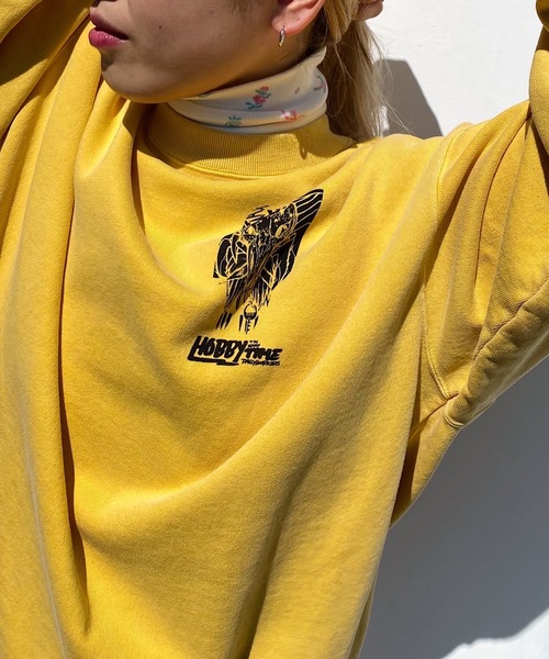 HOLIDAY(ホリデイ)の「MINI SWEAT CREW-NECK (HOBBY) ミニスウェットクルーネック (ホビー)(スウェット・レディース・イエロー/チャコールグレー・ONE SIZE)」の13枚目の写真