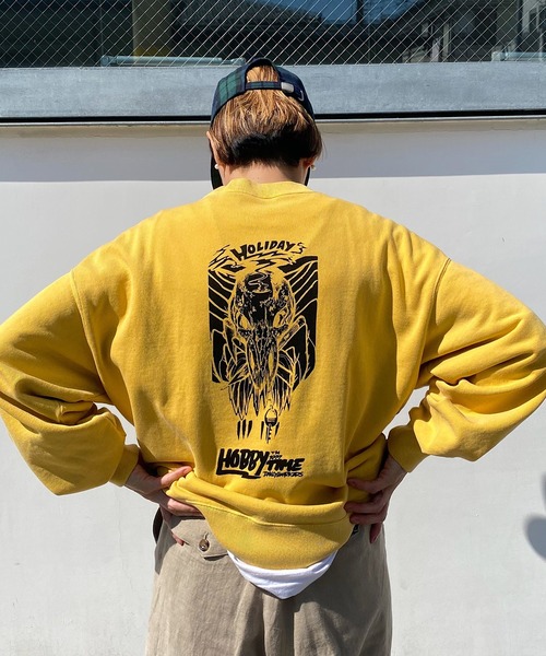 HOLIDAY(ホリデイ)の「MINI SWEAT CREW-NECK (HOBBY) ミニスウェットクルーネック (ホビー)(スウェット・レディース・イエロー/チャコールグレー・ONE SIZE)」の17枚目の写真