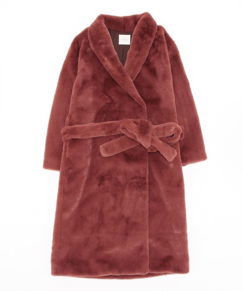 CASA FLINE（カーサフライン）の「エコファーロングコート（その他アウター・レディース・ベージュ/バーガンディー/チャコールグレー・FREE）」の20枚目の写真