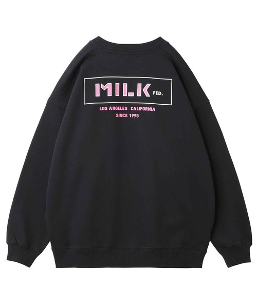 MILKFED.(ミルクフェド)の「OUTLINE BAR BIG SWEAT TOP(スウェット・レディース・オフホワイト/ライトブルー/ブラック/パープル・ONE SIZE)」の6枚目の写真