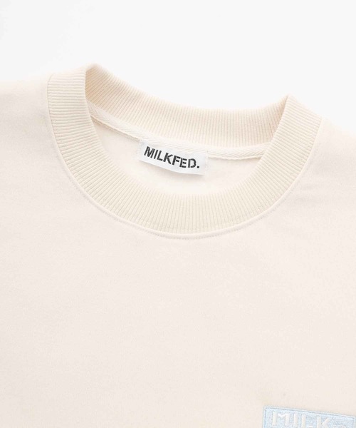 MILKFED.(ミルクフェド)の「OUTLINE BAR BIG SWEAT TOP(スウェット・レディース・オフホワイト/ライトブルー/ブラック/パープル・ONE SIZE)」の7枚目の写真