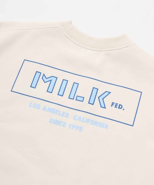 MILKFED.(ミルクフェド)の「OUTLINE BAR BIG SWEAT TOP(スウェット・レディース・オフホワイト/ライトブルー/ブラック/パープル・ONE SIZE)」の12枚目の写真