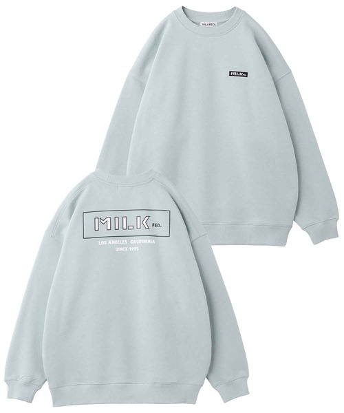 MILKFED.(ミルクフェド)の「OUTLINE BAR BIG SWEAT TOP(スウェット・レディース・オフホワイト/ライトブルー/ブラック/パープル・ONE SIZE)」の13枚目の写真