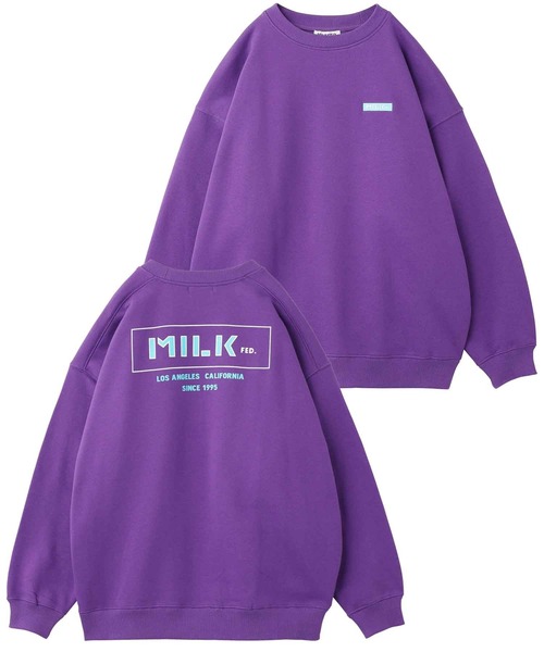 MILKFED.(ミルクフェド)の「OUTLINE BAR BIG SWEAT TOP(スウェット・レディース・オフホワイト/ライトブルー/ブラック/パープル・ONE SIZE)」の15枚目の写真