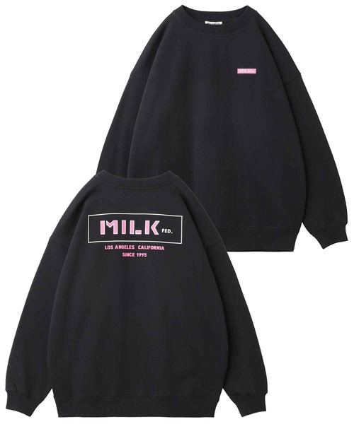 MILKFED.(ミルクフェド)の「OUTLINE BAR BIG SWEAT TOP(スウェット・レディース・オフホワイト/ライトブルー/ブラック/パープル・ONE SIZE)」の16枚目の写真