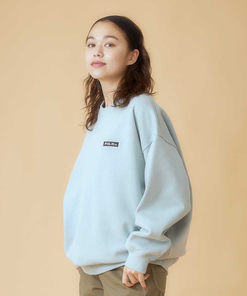 MILKFED.(ミルクフェド)の「OUTLINE BAR BIG SWEAT TOP(スウェット・レディース・オフホワイト/ライトブルー/ブラック/パープル・ONE SIZE)」の20枚目の写真