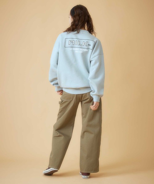 MILKFED.(ミルクフェド)の「OUTLINE BAR BIG SWEAT TOP(スウェット・レディース・オフホワイト/ライトブルー/ブラック/パープル・ONE SIZE)」の17枚目の写真
