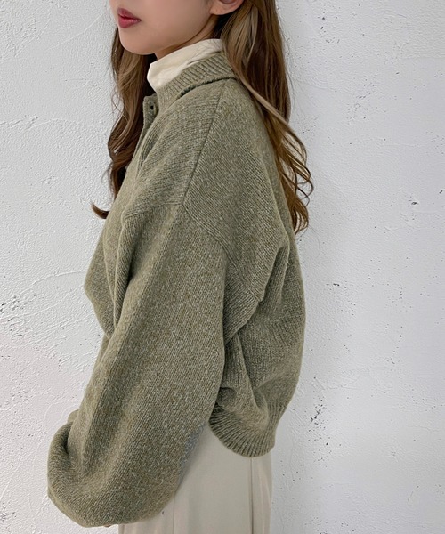 apres jour mignon(アプレジュールミニョン)の「ポロニット【ZOZOTOWN限定アイテム】(ニット/セーター・レディース・オレンジ/ピンク/カーキ/アイボリー・X-LARGE/フリー)」の15枚目の写真