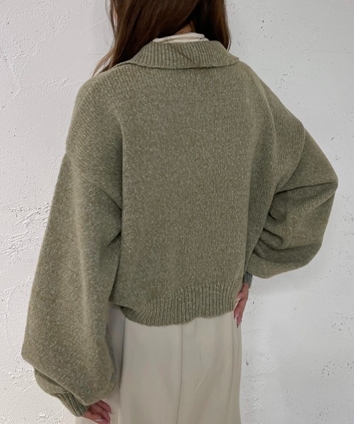 apres jour mignon(アプレジュールミニョン)の「ポロニット【ZOZOTOWN限定アイテム】(ニット/セーター・レディース・オレンジ/ピンク/カーキ/アイボリー・X-LARGE/フリー)」の16枚目の写真