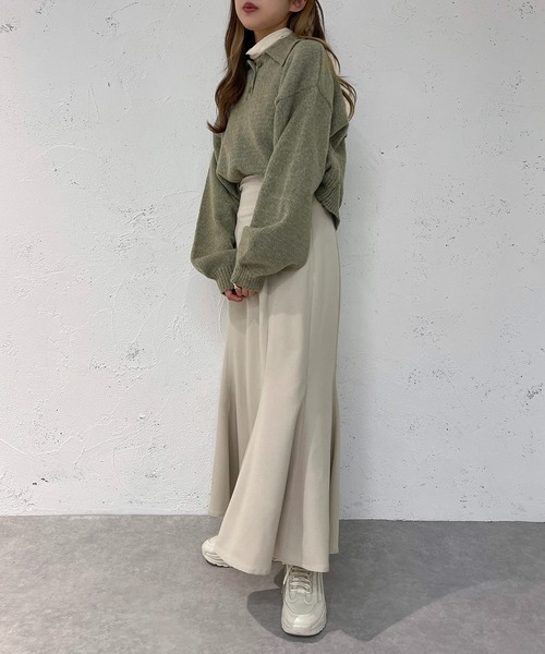 apres jour mignon(アプレジュールミニョン)の「ポロニット【ZOZOTOWN限定アイテム】(ニット/セーター・レディース・オレンジ/ピンク/カーキ/アイボリー・X-LARGE/フリー)」の18枚目の写真