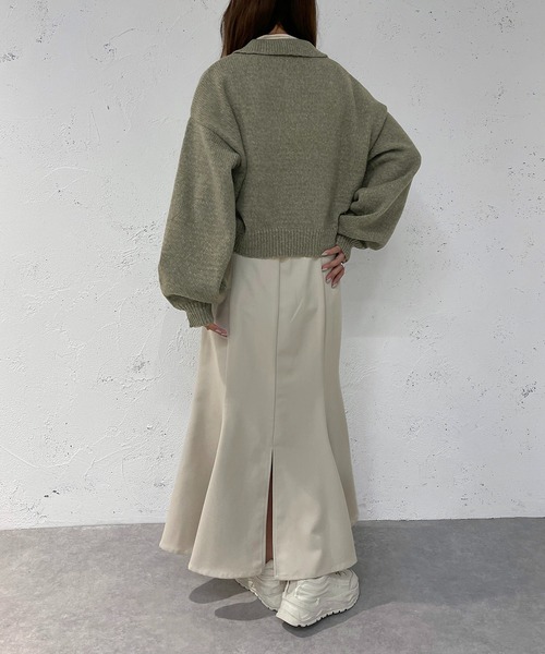 apres jour mignon(アプレジュールミニョン)の「ポロニット【ZOZOTOWN限定アイテム】(ニット/セーター・レディース・オレンジ/ピンク/カーキ/アイボリー・X-LARGE/フリー)」の19枚目の写真