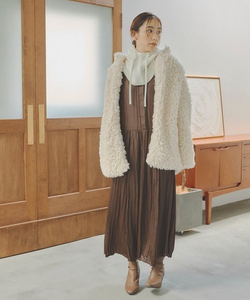 Droite lautreamont(ドロワットロートレアモン)の「ニットバラクラバ《手洗い可能》(ニットキャップ/ビーニー・レディース・グレー/オフホワイト/ブラック・FREE)」の7枚目の写真