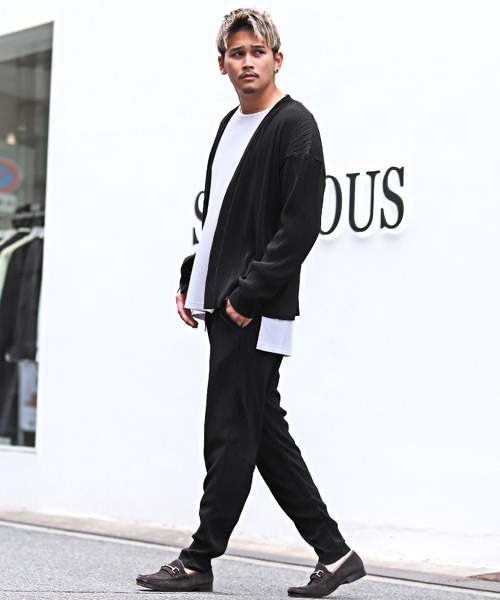 LUXSTYLE（ラグスタイル）の「プリーツイージーパンツ（その他パンツ・メンズ・ベージュ/チャコール/ブラック・M/L）」の20枚目の写真
