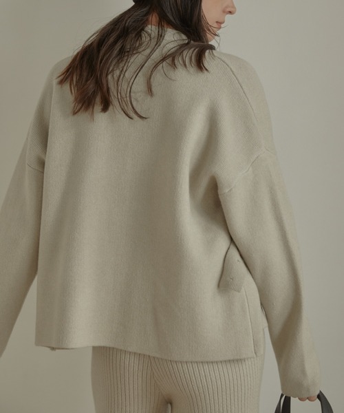 ACYM（アシーム）の「Asymmetric button knit SETUP（サロペット/オーバーオール・レディース・ブラック/ホワイト・FREE）」の10枚目の写真