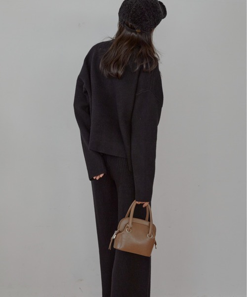 ACYM（アシーム）の「Asymmetric button knit SETUP（サロペット/オーバーオール・レディース・ブラック/ホワイト・FREE）」の21枚目の写真