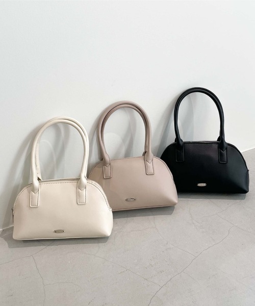 archives（アルシーヴ）の「ラウンドミニボストン（ボストンバッグ・レディース・アイボリー/ブラック/グレイッシュベージュ・FREE）」の15枚目の写真