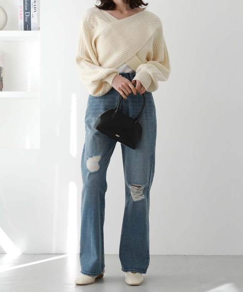 archives（アルシーヴ）の「ラウンドミニボストン（ボストンバッグ・レディース・アイボリー/ブラック/グレイッシュベージュ・FREE）」の13枚目の写真