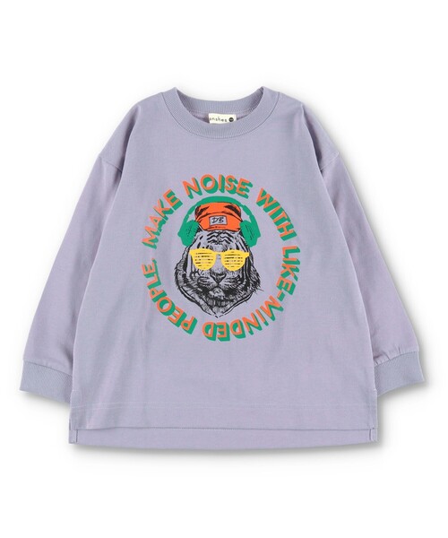 BRANSHES（ブランシェス）の「【アソート】グラフィック長袖Tシャツ ロンT（Tシャツ/カットソー・キッズ・カーキオリーブ/チャコールグレー/ホワイト/ライトグリーン/アイボリー/カラフル/ラベンダー/ネイビー/ターコイズブルー/ベージュ/ブルー/オフホワイト/エンジ/キャメル/ブラック・130/150/120/100/160/140/110/90）」の12枚目の写真