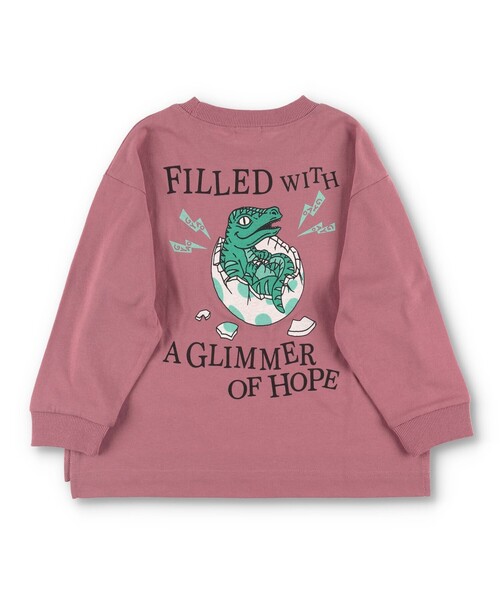 BRANSHES（ブランシェス）の「【アソート】グラフィック長袖Tシャツ ロンT（Tシャツ/カットソー・キッズ・カーキオリーブ/チャコールグレー/ホワイト/ライトグリーン/アイボリー/カラフル/ラベンダー/ネイビー/ターコイズブルー/ベージュ/ブルー/オフホワイト/エンジ/キャメル/ブラック・130/150/120/100/160/140/110/90）」の14枚目の写真