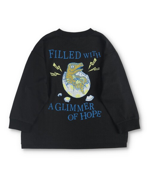BRANSHES（ブランシェス）の「【アソート】グラフィック長袖Tシャツ ロンT（Tシャツ/カットソー・キッズ・カーキオリーブ/チャコールグレー/ホワイト/ライトグリーン/アイボリー/カラフル/ラベンダー/ネイビー/ターコイズブルー/ベージュ/ブルー/オフホワイト/エンジ/キャメル/ブラック・130/150/120/100/160/140/110/90）」の15枚目の写真