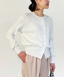 クロップドパールボタンカーディガン