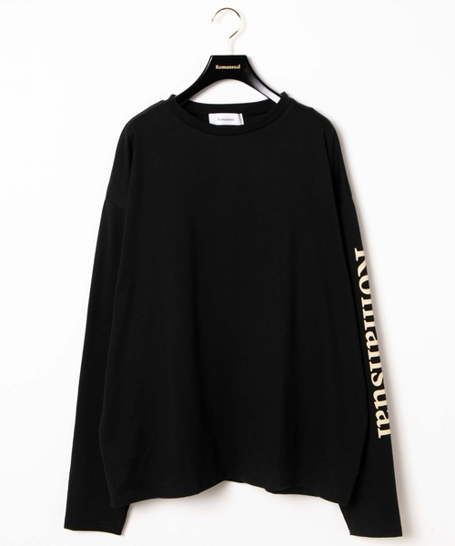 Romansual（ロマンシュアル）の「Romasual/スリーブロゴTシャツ（Tシャツ/カットソー・レディース・ブラック/ホワイト・FREE）」の10枚目の写真