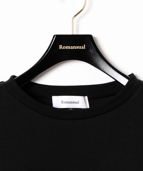 Romansual（ロマンシュアル）の「Romasual/スリーブロゴTシャツ（Tシャツ/カットソー・レディース・ブラック/ホワイト・FREE）」の16枚目の写真