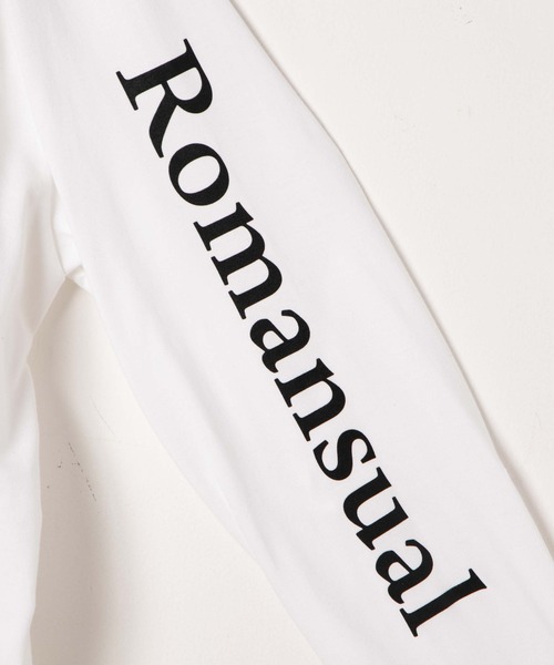 Romansual（ロマンシュアル）の「Romasual/スリーブロゴTシャツ（Tシャツ/カットソー・レディース・ブラック/ホワイト・FREE）」の12枚目の写真