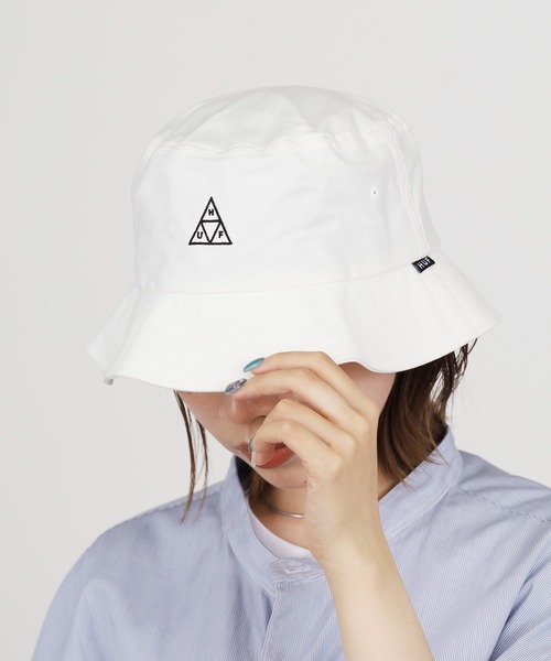 HUF（ハフ）の「HUF/ハフ ESSENTIALS TT BUCKET バケットハット（ハット・メンズ・ブラック/ホワイト・S/M/L/XL）」の22枚目の写真