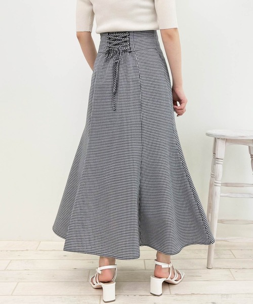 INGNI（イング）の「BACKレースUPマーメイドスカート（スカート・レディース・ブラック/ピンク/その他3/ライトベージュ/ホワイト系6/ミント/ボルドー/ブラウン・FREE）」の8枚目の写真