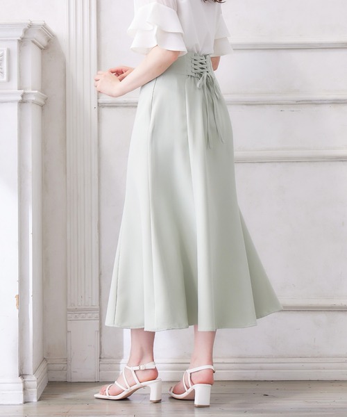 INGNI（イング）の「BACKレースUPマーメイドスカート（スカート・レディース・ブラック/ピンク/その他3/ライトベージュ/ホワイト系6/ミント/ボルドー/ブラウン・FREE）」の5枚目の写真