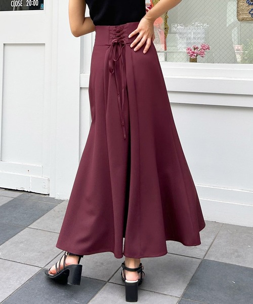 INGNI（イング）の「BACKレースUPマーメイドスカート（スカート・レディース・ブラック/ピンク/その他3/ライトベージュ/ホワイト系6/ミント/ボルドー/ブラウン・FREE）」の7枚目の写真