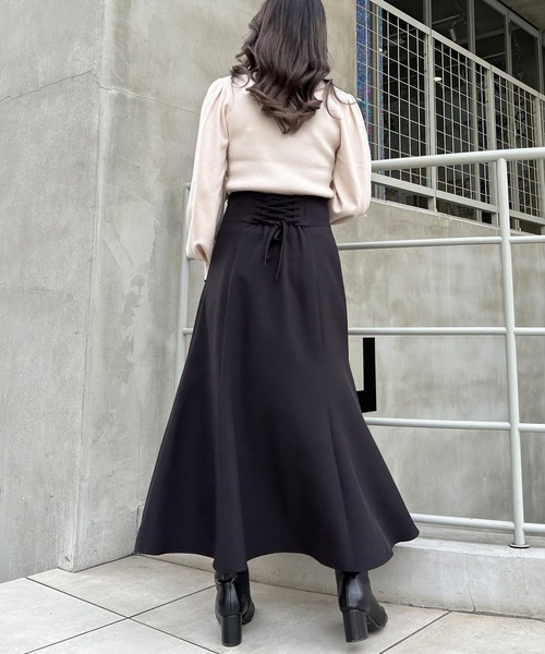 国内発送/送料関税込【Marni】 ブラック マーメイドスカート ブラック ジャージースカート、マーメイド風の裾 | Marni