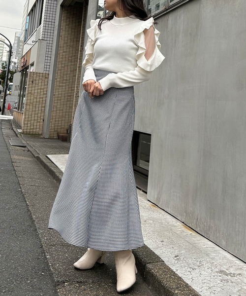 INGNI（イング）の「BACKレースUPマーメイドスカート（スカート・レディース・ブラック/ピンク/その他3/ライトベージュ/ホワイト系6/ミント/ボルドー/ブラウン・FREE）」の22枚目の写真