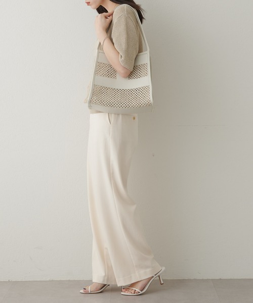 IACUCCI(イアクッチ)の「リーバ RETE PAGLIA(かごバッグ・レディース・セージグリーン/アイボリー・FREE)」の7枚目の写真