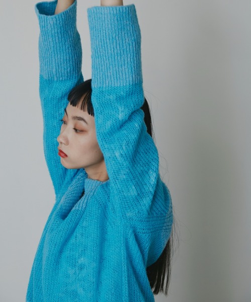 ROSE BUD（ローズバッド）の「シアーニットプルオーバー（ニット/セーター・レディース・オレンジ/ブルー・FREE）」の13枚目の写真
