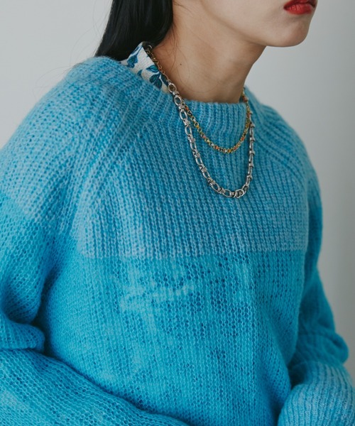 ROSE BUD（ローズバッド）の「シアーニットプルオーバー（ニット/セーター・レディース・オレンジ/ブルー・FREE）」の18枚目の写真