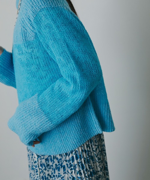 ROSE BUD（ローズバッド）の「シアーニットプルオーバー（ニット/セーター・レディース・オレンジ/ブルー・FREE）」の19枚目の写真