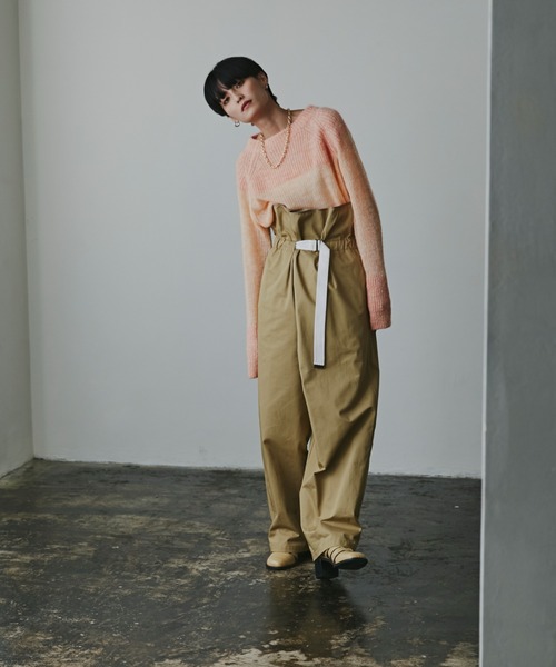 ROSE BUD（ローズバッド）の「シアーニットプルオーバー（ニット/セーター・レディース・オレンジ/ブルー・FREE）」の4枚目の写真