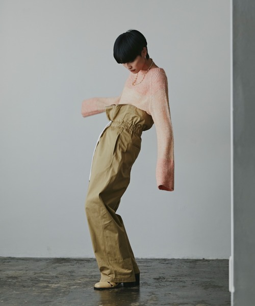 ROSE BUD（ローズバッド）の「シアーニットプルオーバー（ニット/セーター・レディース・オレンジ/ブルー・FREE）」の5枚目の写真