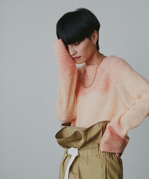 ROSE BUD（ローズバッド）の「シアーニットプルオーバー（ニット/セーター・レディース・オレンジ/ブルー・FREE）」の9枚目の写真