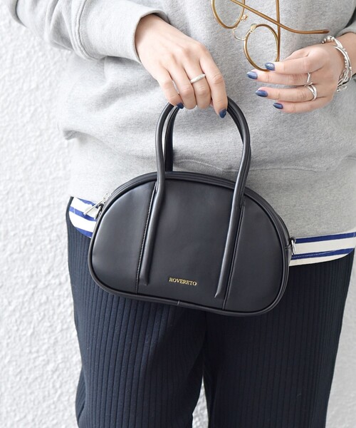 ROVERETO（ロベレート）の「ROVERETO: 2WAY ラウンド ショルダー バッグ（ショルダーバッグ・レディース・ライトグリーン/ブラック・ONE SIZE）」の16枚目の写真