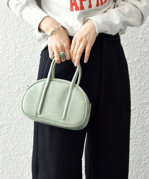 ROVERETO（ロベレート）の「ROVERETO: 2WAY ラウンド ショルダー バッグ（ショルダーバッグ・レディース・ライトグリーン/ブラック・ONE SIZE）」の18枚目の写真