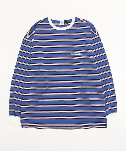 MANASTASH（マナスタッシュ）の「MANASTASH/マナスタッシュ　CLASSIC BORDER TEE クラシックボーダーティー（Tシャツ/カットソー・メンズ・グレー/その他18/グリーン・L/XL/M）」の8枚目の写真