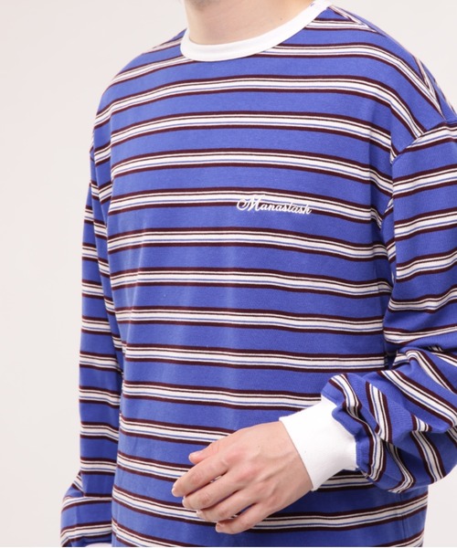 MANASTASH（マナスタッシュ）の「MANASTASH/マナスタッシュ　CLASSIC BORDER TEE クラシックボーダーティー（Tシャツ/カットソー・メンズ・グレー/その他18/グリーン・L/XL/M）」の15枚目の写真