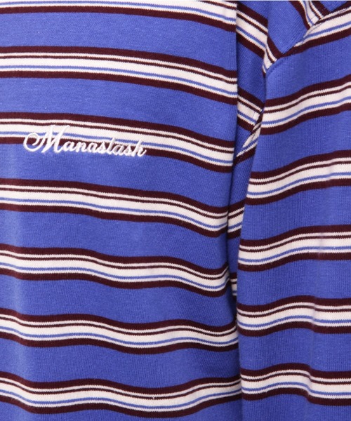 MANASTASH（マナスタッシュ）の「MANASTASH/マナスタッシュ　CLASSIC BORDER TEE クラシックボーダーティー（Tシャツ/カットソー・メンズ・グレー/その他18/グリーン・L/XL/M）」の14枚目の写真