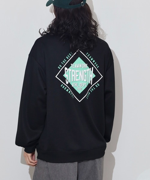 MODISH GAZE(モディシュガゼ)の「MODISH GAZE 裏毛 クルーネック 長袖 スウェット ストレングス(スウェット・メンズ・オレンジ/オフホワイト/ブラック/杢グレー・M/L)」の8枚目の写真