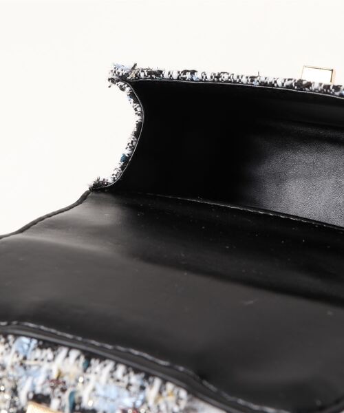 KOBE LETTUCE（コウベレタス）の「キルティングorツイードチェーンショルダーバッグ（ショルダーバッグ・レディース・アイボリー/ブラック/ベージュ系/ブラック系・FREE）」の8枚目の写真