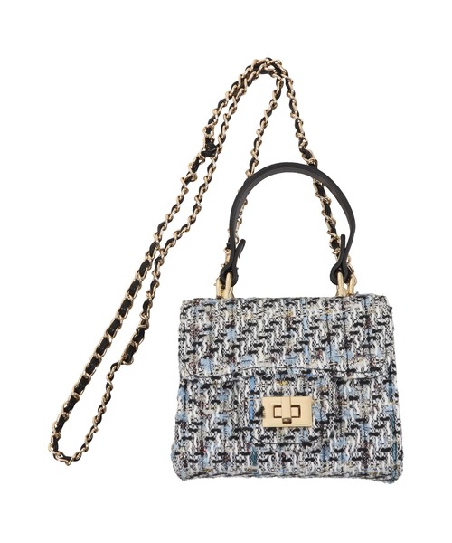 KOBE LETTUCE（コウベレタス）の「キルティングorツイードチェーンショルダーバッグ（ショルダーバッグ・レディース・アイボリー/ブラック/ベージュ系/ブラック系・FREE）」の3枚目の写真